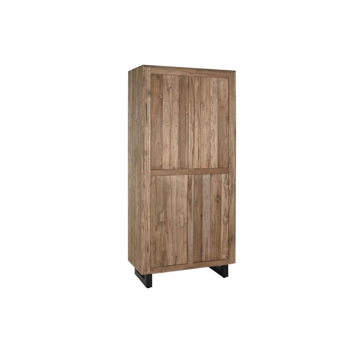 DKD Home Decor Armario de Teca Reciclada y Coco con 2 Puertas