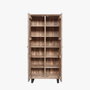 DKD Home Decor Armario Cocoshell 24 de Teca reciclada y Coco con 2 puertas, 80 x 40 x 200 cm