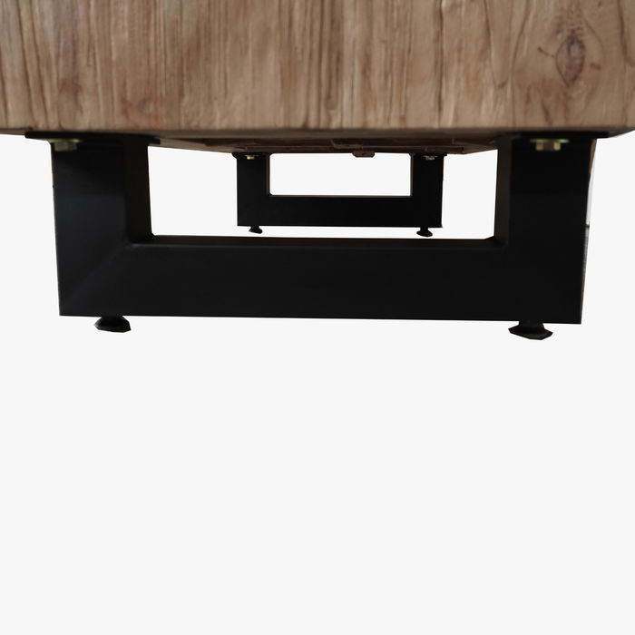 DKD Home Decor Armario Cocoshell 24 de Teca reciclada y Coco con 2 puertas, 80 x 40 x 200 cm