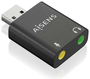 Aisens Conversor USB-A a Audio 48KHz con 2x Jack 3.5mm Negro