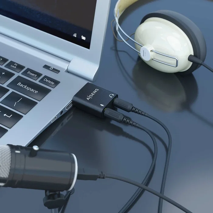 Aisens A106-0768 Conversor USB-A a Audio con 2x Jack 3.5 mm