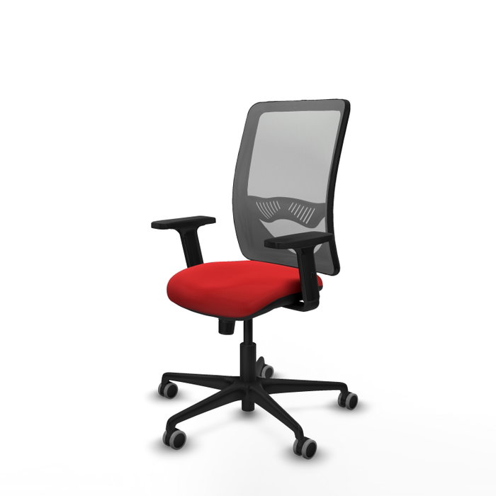 PIQUERAS Y CRESPO Silla de oficina Zulema con Mecanismo Sincro, Rojo y Gris