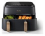 Philips Airfryer NA352/00 Series 3000 con cesta dual de 9L, negro y cobre