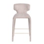 DKD Home Decor Taburete Urban Beige con Estructura de Metal y Poliéster 53 x 91.5 x 49 cm - Pack de 2 Unidades