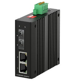 Ernitec Convertidor de Medios Gigabit PoE Industrial Compacto 2xSFP 2xRJ45 PoE+