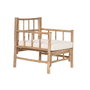 DKD Home Decor Sillón de Bambú con Cojín Desenfundable Marrón y Crudo