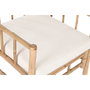 DKD Home Decor Sillón de Bambú con Cojín Desenfundable Marrón y Crudo