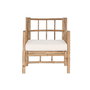 DKD Home Decor Sillón de Bambú con Cojín Desenfundable Marrón y Crudo