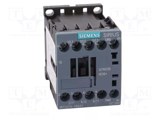 SIEMENS 3RT2015-1BB41 Contactor 3-polar 7A 24VDC SIEMENS 3RT2015-1BB41 Contactor 3-polar 7A 24VDC