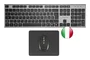 Tacens ZENITHIT Combo Inalámbrico 3 en 1 Kit Teclado Completo QWERTY Italiano + Ratón 3200 DPI + Alfombrilla con SmartKey Copilot AI - 2.4GHz, Gris