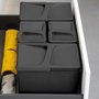 Emuca Kit de contenedores de reciclaje Recycle, 2x15L y 2x7L, Negro