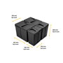 Emuca Kit de contenedores de reciclaje Recycle, 2x15L y 2x7L, Negro