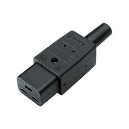 Bachmann Acoplador de toma eléctrica IEC320 C19 16A/250VAC Negro con conexión por tornillo 915.174
