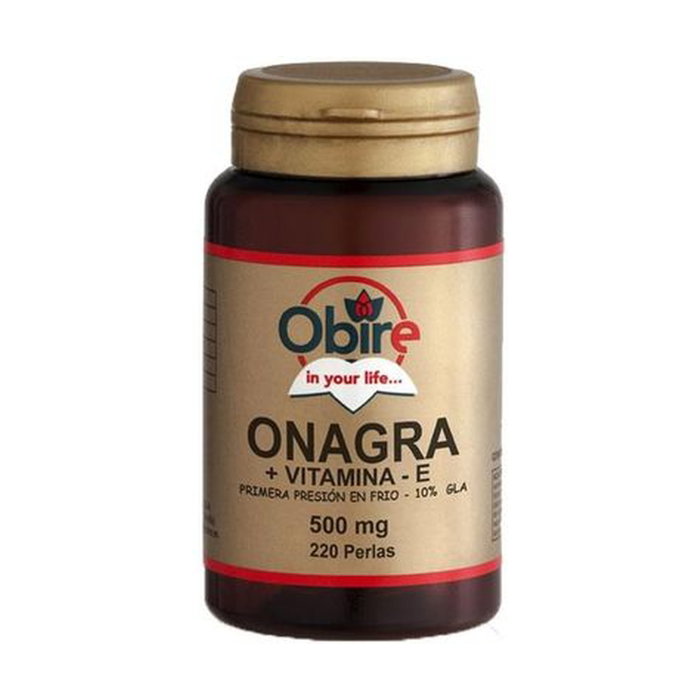 Obire Aceite de Onagra con Vitamina E 500 mg, 220 perlas