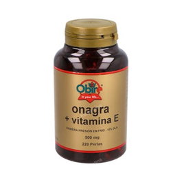 OBIRE Aceite de Onagra 500Mg con Vitamina E 220 Perlas