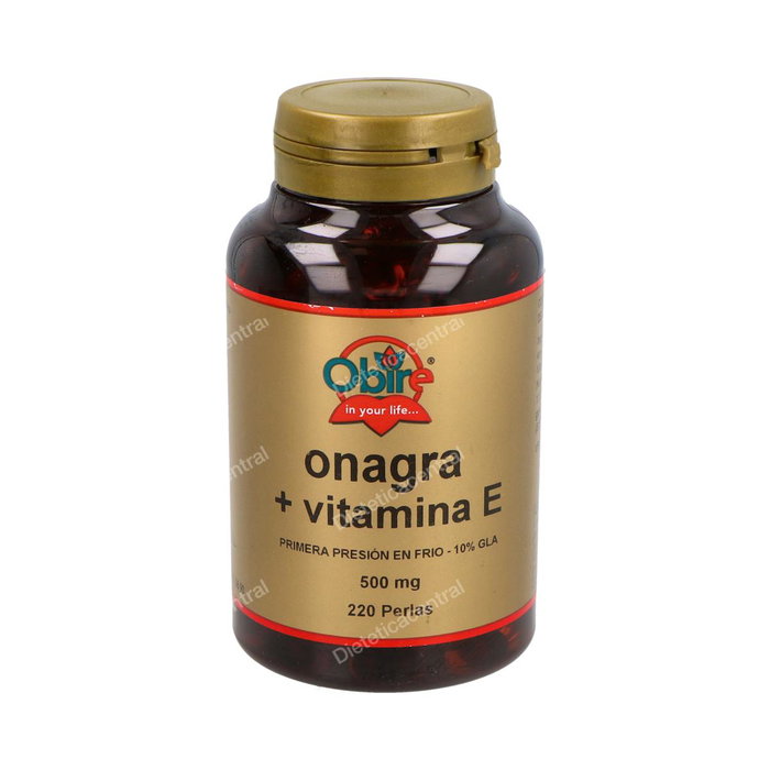 OBIRE Aceite de Onagra 500 mg con Vitamina E, 220 perlas OBIRE Aceite de Onagra 500 mg con Vitamina E, 220 perlas