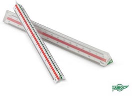 Faibo Regla Escalímetro 30 cm para Escalas 1:100, 1:200, 1:250, 1:300, 1:400, 1:500 (Set de 10 Unidades) (Set de 10)