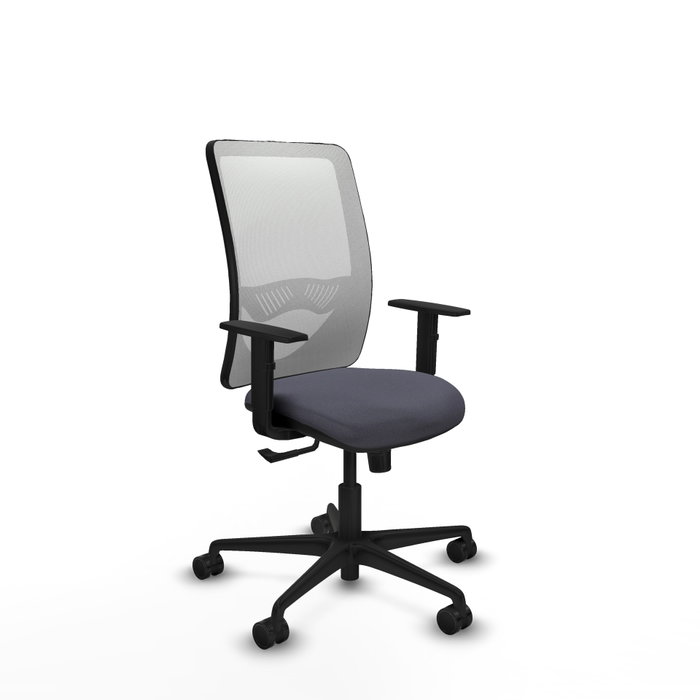 PIQUERAS Y CRESPO Silla de oficina Zulema con mecanismo Sincro, Gris oscuro y Blanco PIQUERAS Y CRESPO Silla de oficina Zulema con mecanismo Sincro, Gris oscuro y Blanco