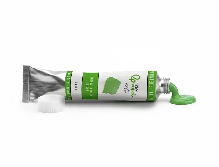 Liderpapel Tempera gouache tubo de aluminio de 60 ml color verde permanente Liderpapel Tempera gouache tubo de aluminio de 60 ml color verde permanente