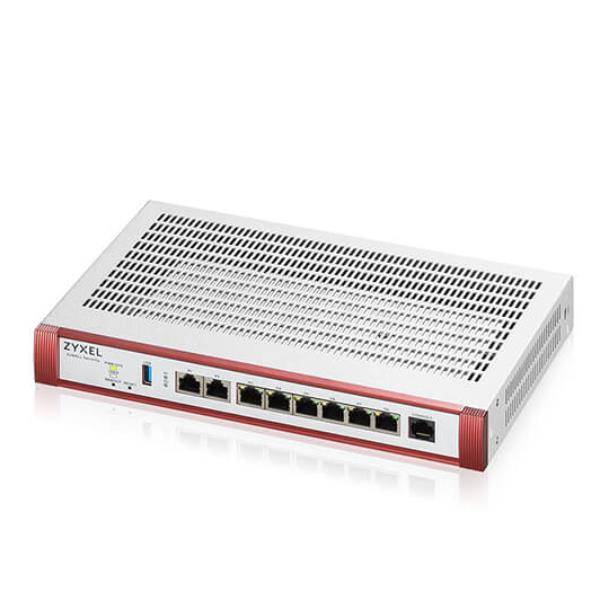 Zyxel USG FLEX 200H (USGFLEX200H-102) Firewall de escritorio - 8 Puertos Gigabit LAN, 1 Puerto PoE+ 30W, VPN, UTM, Alta Disponibilidad