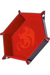 Sas Trade Invaders Tablero para Dados Dragón Rojo 19 x 19 cm Piel y Terciopelo