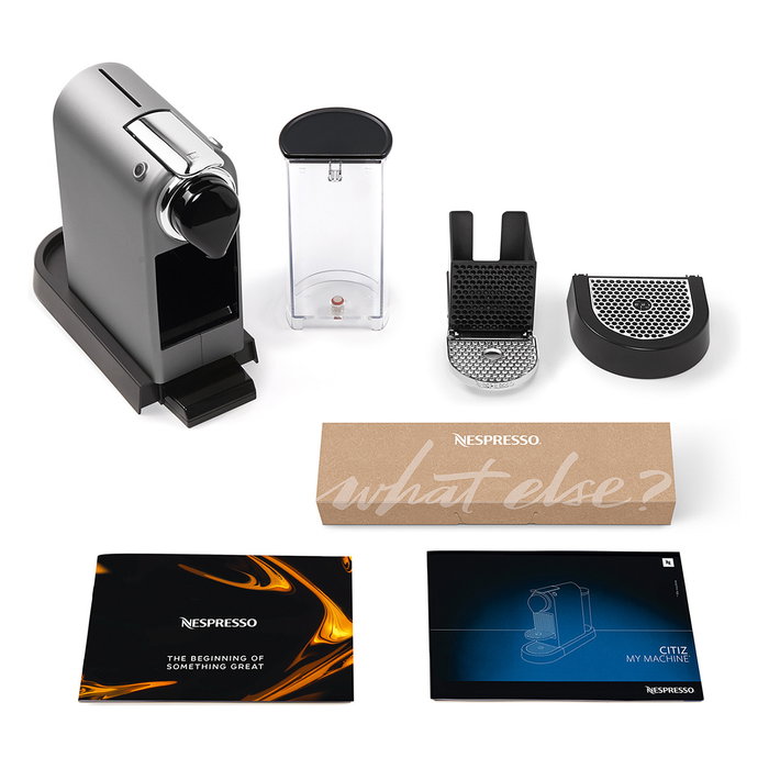 Krups XN741B.23 Máquina de Café Nespresso CitiZ a Cápsulas, Plata, 19 bar, calentamiento rápido