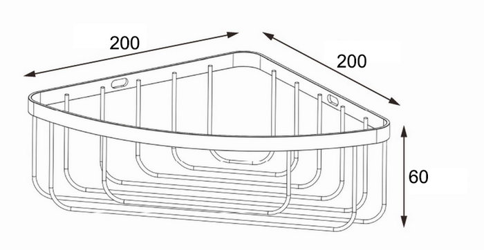 PLUVIA PRO Cesta esquinera inox 20x6 BN-3516 PLUVIA PRO Cesta esquinera inox 20x6 BN-3516