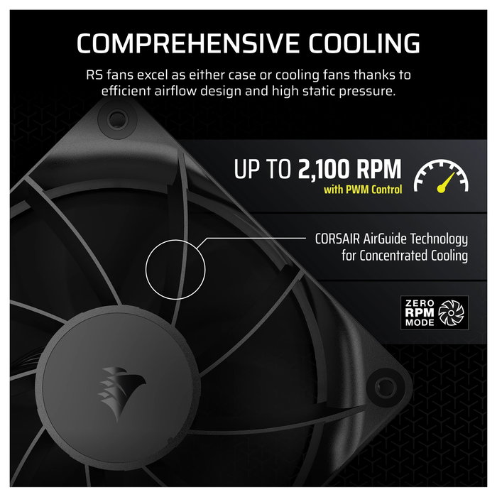 Corsair RS120 Ventilador PWM 120 mm Negro