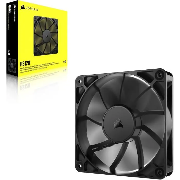 VENTILADOR AUXILIAR RS120 120MM BLACK SINGLE PACK CORSAIR VENTILADOR AUXILIAR RS120 120MM BLACK SINGLE PACK CORSAIR
