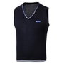 Sparco S013052BM1S Chaleco De Punto Talla S Azul Marino 100% Algodón Con Detalles Contrastantes Y Logotipos Bordados
