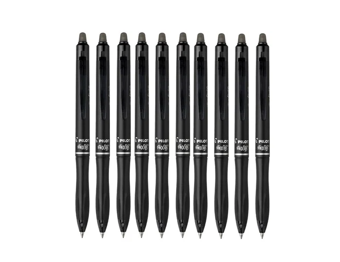 Pilot Set de 10 Bolígrafos Frixion Ball Plus Tinta Borrable Negra 0,7 mm