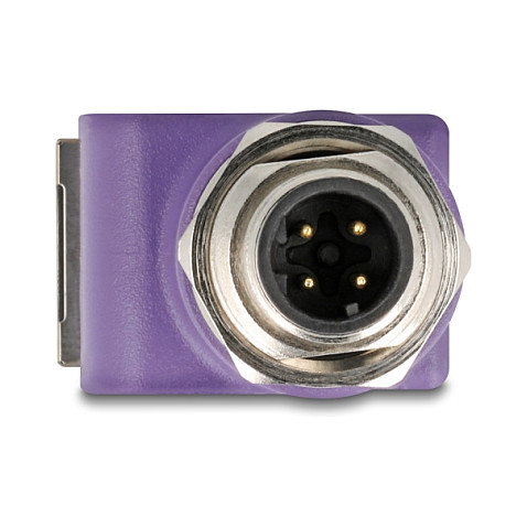 DeLOCK 60679 Adaptador M12 D-codificado 4 Pin a RJ45 Cat.5e 90° Violeta DeLOCK 60679 Adaptador M12 D-codificado 4 Pin a RJ45 Cat.5e 90° Violeta
