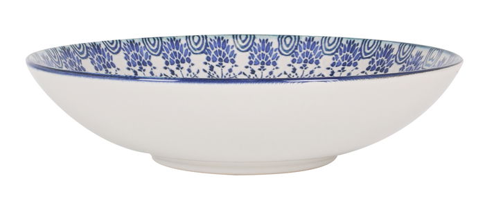 Santa Clara Vajilla 12 Piezas Azores Monaco, Brillo, Forma Redonda, Plato Llano 26 cm, Plato Hondo 21 cm, Plato Postre 20 cm (2 Unidades)