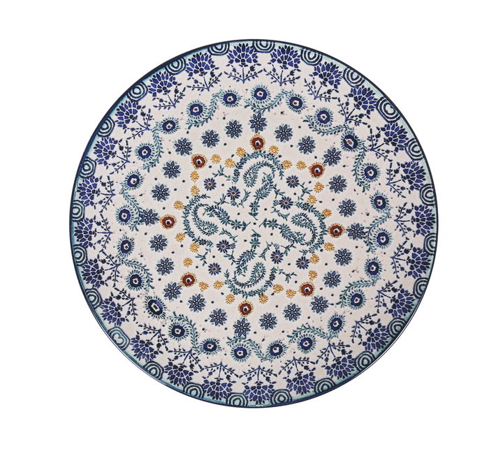 Santa Clara Vajilla 12 Piezas Azores Monaco, Brillo, Forma Redonda, Plato Llano 26 cm, Plato Hondo 21 cm, Plato Postre 20 cm (2 Unidades)