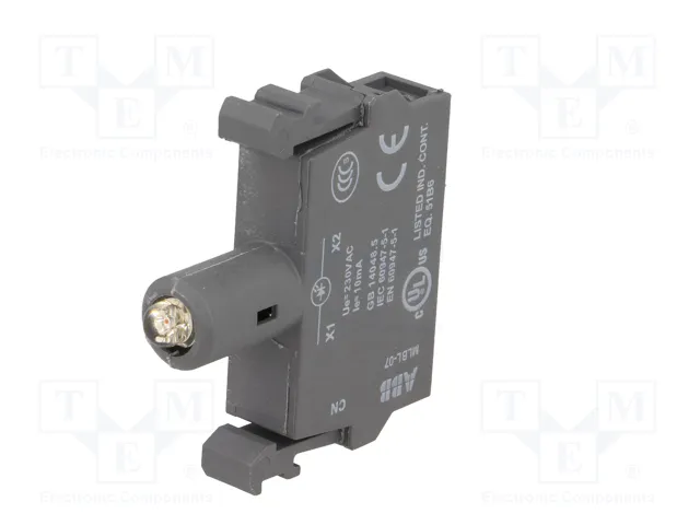 ABB Elemento iluminador LED amarillo 22mm 230VAC ABB Elemento iluminador LED amarillo 22mm 230VAC