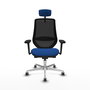PIQUERAS Y CRESPO Silla de oficina Mardos con mecanismo Sincro/Traslack, Azul y Negro