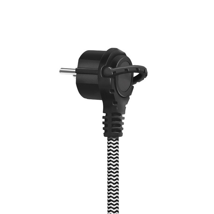 LogiLink Regleta de 2 Tomas CEE 7/3 y 3 Puertos USB-A con Cable Textil