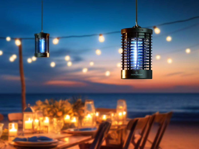 IBERGARDEN Lámpara Matamosquitos 4W Negro 13x23x13cm (Set de 6)