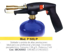 BUTSIR Soplete Soldador Pistola P-500 con Piezo Camping