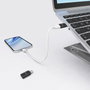 MicroConnect Adaptador USB-C Premium macho-hembra, USB4 Gen 3x2, 40 Gbps, 240W, carga rápida 48V/5A, video 8K 7680 x 4320p 60Hz, compatible Thunderbolt 4