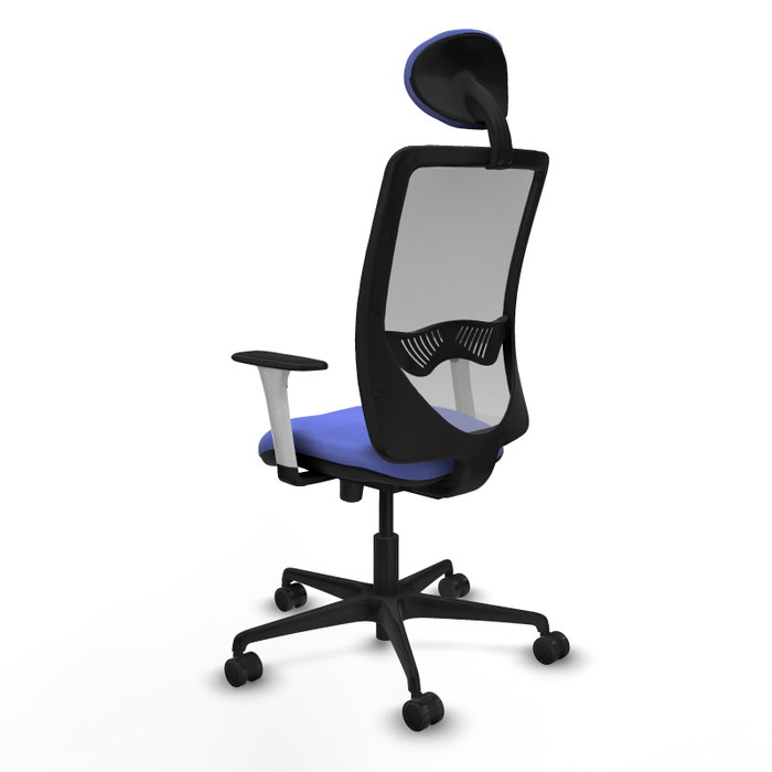 PIQUERAS Y CRESPO Silla de oficina Zulema con mecanismo Sincro/Traslack, Azul claro y Gris