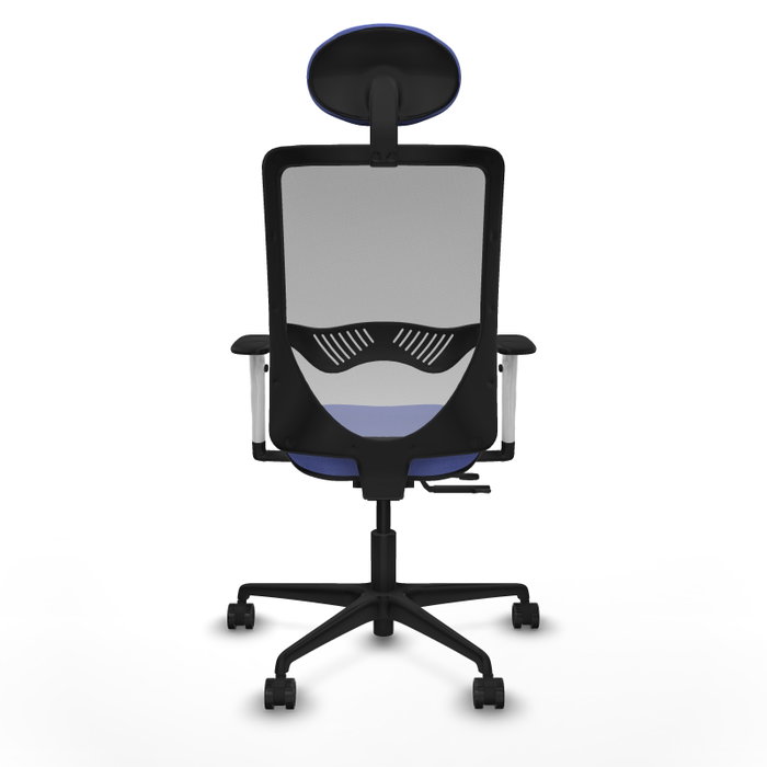 PIQUERAS Y CRESPO Silla de oficina Zulema con mecanismo Sincro/Traslack, Azul claro y Gris
