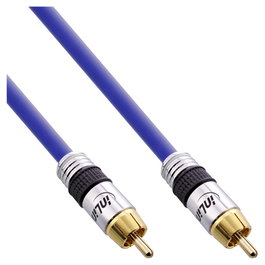 InLine Cable de audio Cinch RCA Macho a RCA Macho, 10 m, Azul