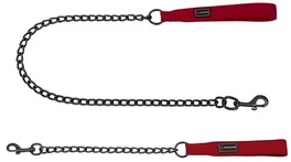 Freedog Correa Metálico Gun Rojo 4mm/25mm 60cm