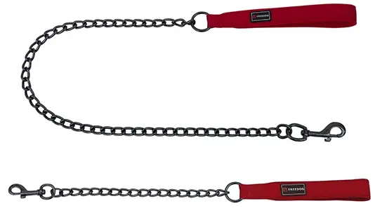 Freedog Correa Metálico Gun Rojo 4mm/25mm 60cm Freedog Correa Metálico Gun Rojo 4mm/25mm 60cm