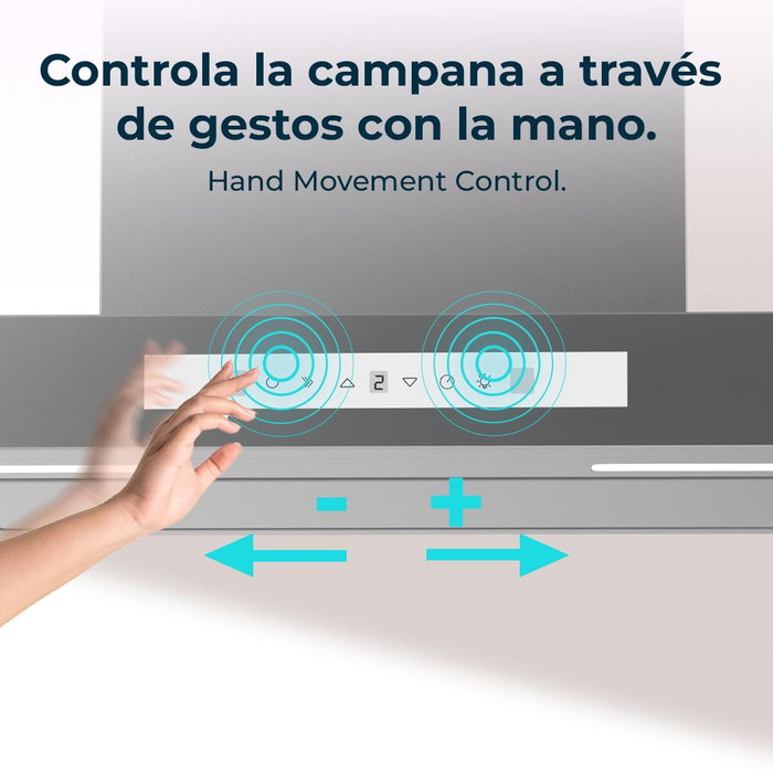 Cecotec Campana Convencional Bolero Flux TT 608000 Slim Glass 60 cm Blanca A++