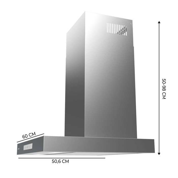 Cecotec Campana Convencional Bolero Flux TT 608000 Slim Glass 60 cm Blanca A++
