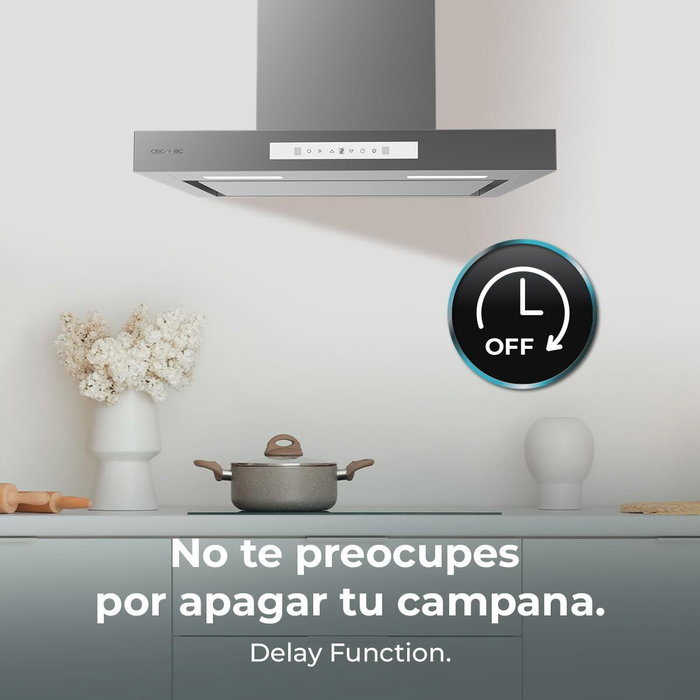 Cecotec Campana Convencional Bolero Flux TT 608000 Slim Glass 60 cm Blanca A++