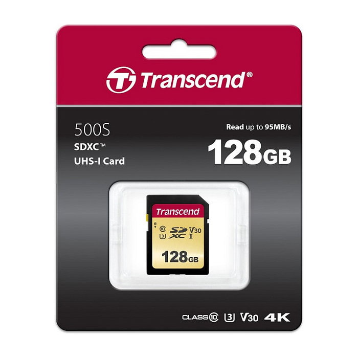 Transcend SDC500S Tarjeta SDXC de 128GB UHS-I U3, Clase 10, Velocidad de Lectura 95 MB/s, Escritura 60 MB/s Transcend SDC500S Tarjeta SDXC de 128GB UHS-I U3, Clase 10, Velocidad de Lectura 95 MB/s, Escritura 60 MB/s