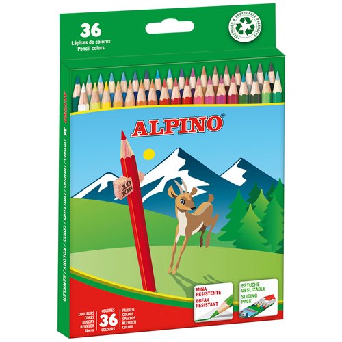 Alpino Lápices de Colores Surtidos Estuche de 36 Unidades Largos Alpino Lápices de Colores Surtidos Estuche de 36 Unidades Largos